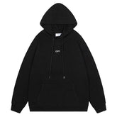 Off White Logo Drawstring Hoodie